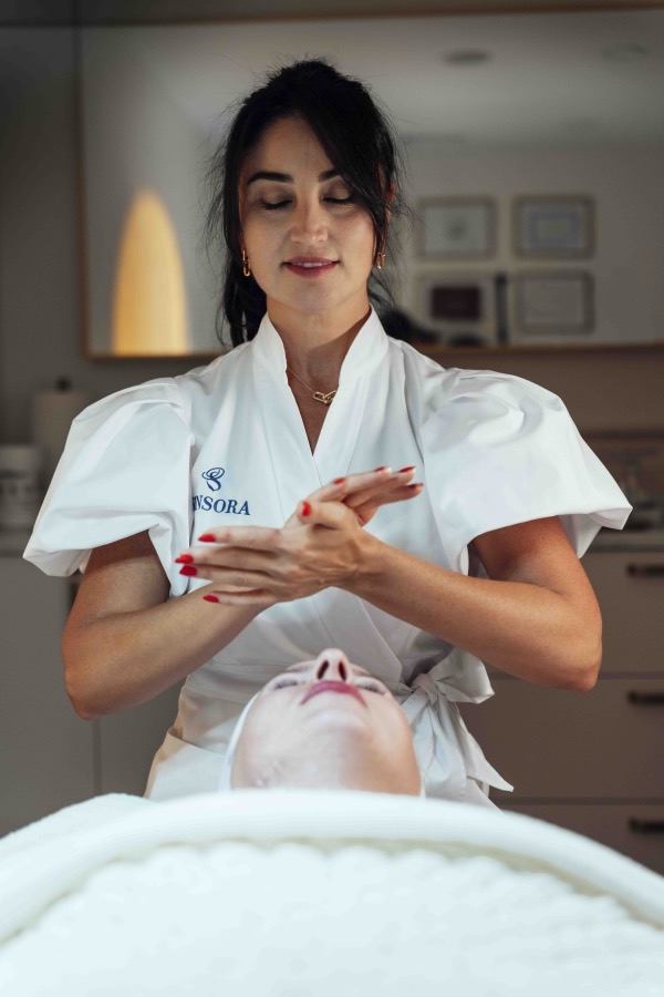 A facial at Sensora Wellness Studio